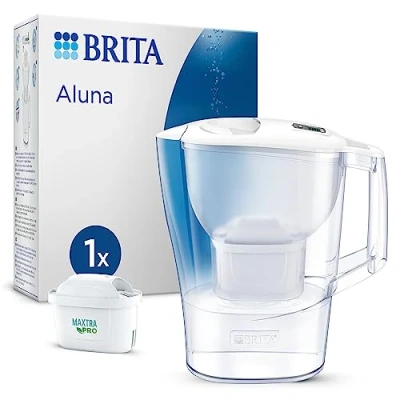 Afbeelding van BRITA Aluna Waterfilterkan Wit (2,4L) incl. 1x MAXTRA PRO Alles in 1 cartridge koelkastfitting kan met digitale LTI nu duurzame Smart Box verpakking