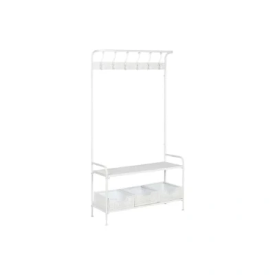 Afbeelding van Zijtafel met lades Home ESPRIT Wit Metaal 110 x 36 186 cm