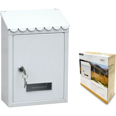 Afbeelding van Brievenbus EDM Standard Staal Wit (21 x 6 30 cm)