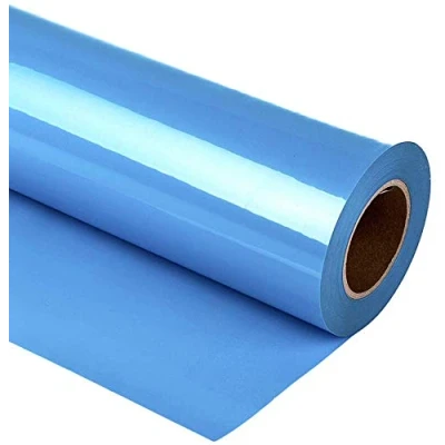 Afbeelding van Warmteoverdracht Vinyl bundel 12 &quot;x 10&quot; Voet Rollen, HTV voor Silhouet Cameo Gemakkelijk te knippen &amp; Onkruid, DIY Warmtepersontwerp T shirt, kleding, hoeden en ander textiel (hemelsblauw)