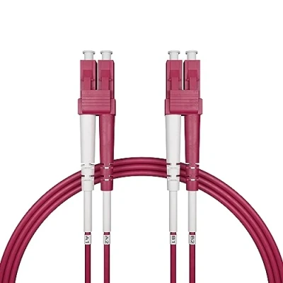 Afbeelding van nexinex OM4 glasvezelkabel LC/UPC naar (1 kabel, 2m) patchkabel duplex multimode glasvezel kabel LC/LC