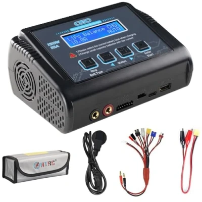Afbeelding van HTRC LiPO C150 oplader RC ontlader met balanceer 150 W 10 A voor Lilon Life LiHV NiMH NiCD PB Smart accu, ingebouwde voeding en ventilator