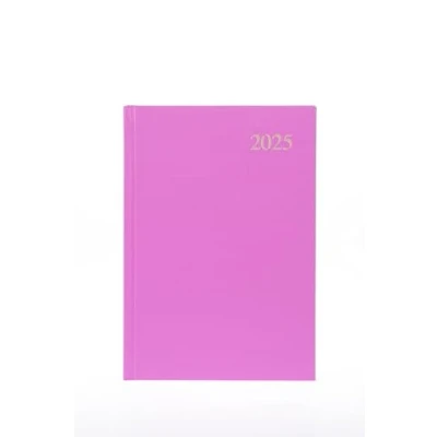Afbeelding van Collins Essential 2025 Zakelijk Dagboek A5 Week to View Planner met Leathergrain Hardcover Cover Roze ESSA53.50 25