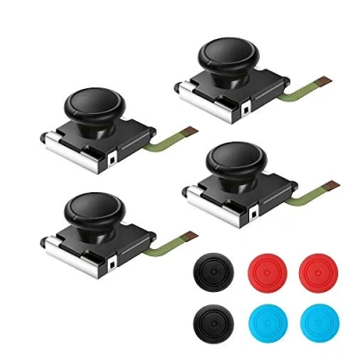 Afbeelding van Thlevel Drie analoge thumbstick joystick voor NS, 3D vervanging links en rechts controller rocker stang stick met dop 4 stuks