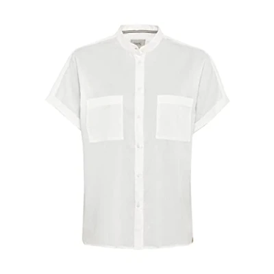 Afbeelding van camel active MIT Stehkragen Overhemdblouse, Dames, Maat: Small, Milk white