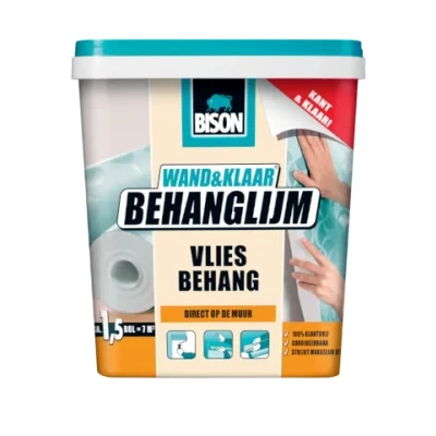 Afbeelding van Wand&amp;Klaar Behanglijm Vliesbehang Pot 1 kg Bison