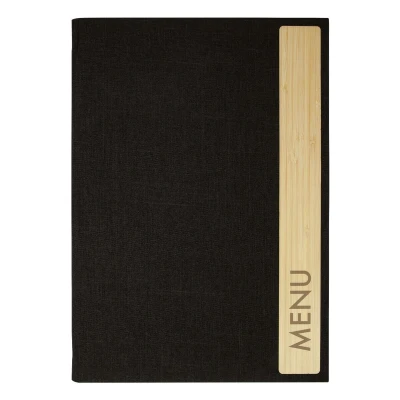 Afbeelding van Menukaart map Sigel A4 Eco serie D.grijs/hout voor 8 blad