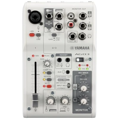 Afbeelding van Yamaha AG03MK2W live streaming mixer