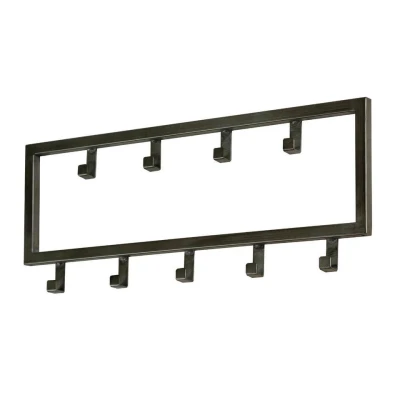 Afbeelding van Fraaai Kapstok industrieel 9 haken 50 cm grijs Metaal