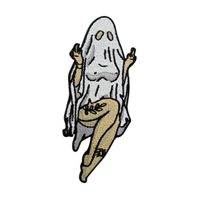 Afbeelding van patch om op te strijken, sexy geest, Halloween patches, geest strijkplaatje, ghost opstrijkbaar, vampier Finally Home