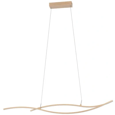 Afbeelding van EGLO Grisolia Hanglamp LED Staal;Kunststof Wit;Bruin