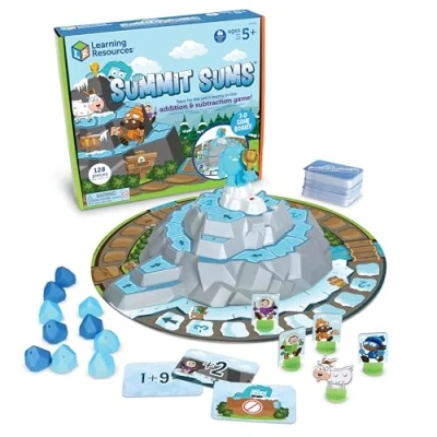 Afbeelding van Learning Resources LER5026 Summit Sums en, Sums, Kinderen, 5+, wiskundebordspel voor 2 4 spelers, meerkleurig (LER5026)