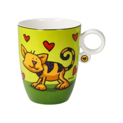 Afbeelding van Goebel Ed Heck Koffie / Thee Mok Love Cat Beker porselein 400ml