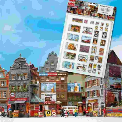 Afbeelding van Busch Werbeplakate set N (Bu8123) modelbouwsets, hobbybouwspeelgoed voor kinderen, modelverf en accessoires