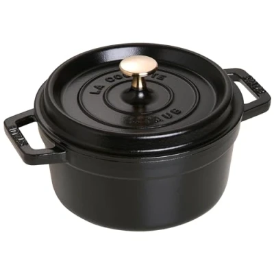 Afbeelding van Staub Gietijzeren braadpan / cocotte, rond 20 cm, 2.24 L, zwart