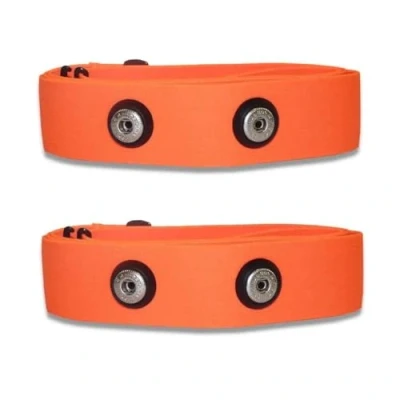 Afbeelding van Fitness Prince® Premium verstelbare, elastische reserveband voor ANT+ &amp; Bluetooth borstband, compatibel met Garmin, Wahoo, Polar H9, H10 enz. en meer (verpakking van 2 stuks, oranje)