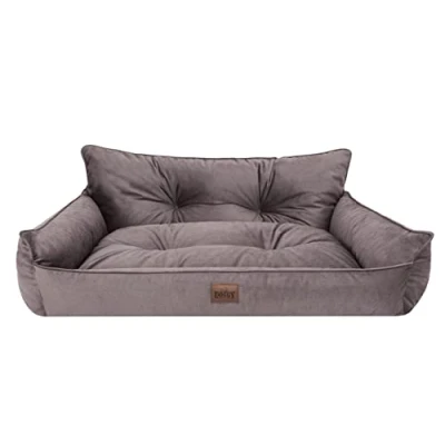 Afbeelding van Bjird hondenmand voor kleine, middelgrote en grote honden hondenkussen hondensofa eenvoudig te reinigen Joker Gewatteerd Maat: XL/XXL: 132 x 106 cm Bruin Fancy