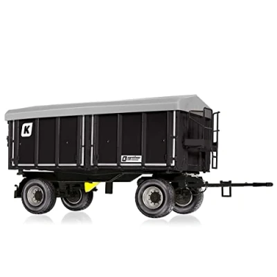 Afbeelding van WIKING 077867 Kröger twee assige driezijdige kipwagen HDK 302, model, 1:32, metaal/kunststof, vanaf 14 jaar, veel functies, afneembaar dak, zij en achterkipfunctie, zwart