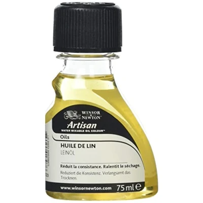 Afbeelding van Winsor &amp; Newton 2621723 Artisan lijnolie voor watervermengbare olieverf, verhoogt de glans en transparantie van kleur 75ml fles