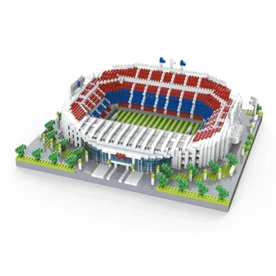 Afbeelding van Model om met nanoblokken in elkaar te zetten. Barcelona Voetbal Club Camp Nou Stadion. Meer dan 3500 stukjes