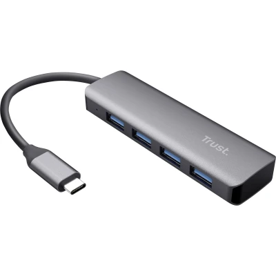 Afbeelding van Trust Halyx USB C naar 4 Poorts A 3.2 Hub