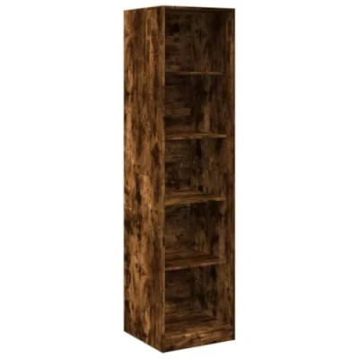Afbeelding van vidaXL Kledingkast 50x50x200 cm bewerkt hout gerookt eikenkleurig, klerenkast, garderobe kast, slaapkamer garderobekast, hoge kast