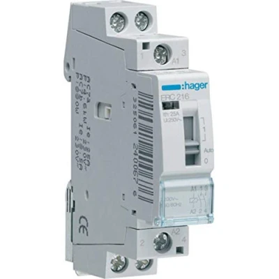 Afbeelding van Hager magneetschakelaar ac erc 2no 16 1 400v 5 3 kw u spoel 230v 50hz 60hz erc216