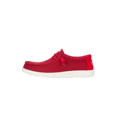 Afbeelding van Hey Dude Wally Stretch Canvas voor heren, Rood, 44.5 EU