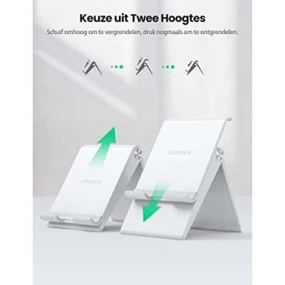 Afbeelding van Ugreen Telefoonhouder Bureau Telefoonstandaard Aluminium Telefoon Standaard Tablet Houder , 4.7 7.9&#039;&#039; (wit) LP247