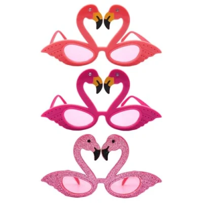 Afbeelding van YSJCHEBS flamingo kledingbril, grappige zonnebril, 3 stuks, Hawaï feestaccessoires
