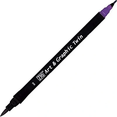 Afbeelding van ZIG Art &amp; Graphic Twin Tip brush marker Deep Violet