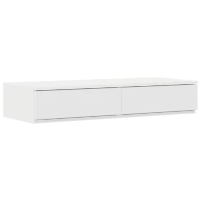 Afbeelding van vidaXL Nachtkastjes Wit MDF 75 x 36,5 16,5 cm Nachtkastje