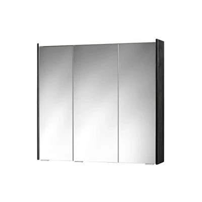Afbeelding van Sieper spiegelkast KHX met LED verlichting 80 cm breed, badkamer van MDF houten decor donker