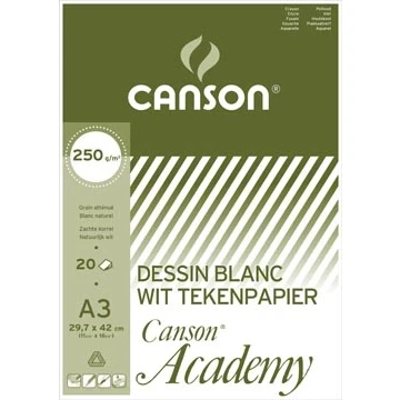 Afbeelding van Canson Tekenblok Academy Ft 29,7 X 42 Cm (a3) Tekenpapier