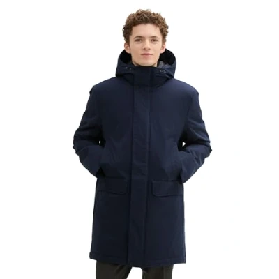 Afbeelding van TOM TAILOR Denim Heren 1043834 Parka, 10668 Sky Captain Blue, XL, XL