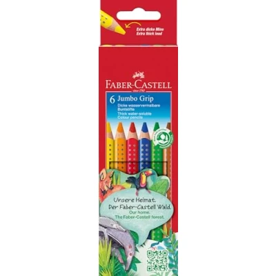Afbeelding van Kleurpotlood faber castell jumbo grip etui © 6st 5 stuks