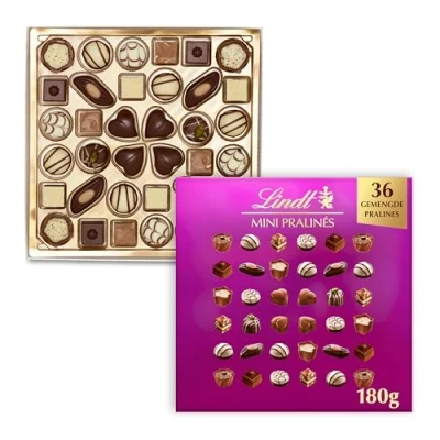 Afbeelding van Lindt MINI pralines chocolade 180gr 36 Ideaal als cadeau