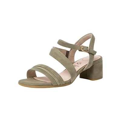 Afbeelding van Tamaris Comfort Sandalen, Dames, Maat: 37, Sage Leer/ synthetisch