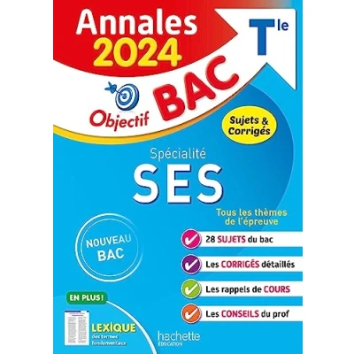 Afbeelding van Annales Objectif BAC 2024 Spécialité SES: Sujets &amp; corrigés