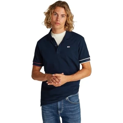 Afbeelding van TOMMY JEANS Poloshirt TJM SLIM FLAG CUFF POLO EXT