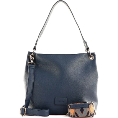 Afbeelding van FREDsBRUDER Leren Schoudertas Lanbe Hobo Bag Arctic Night Donkerblauw