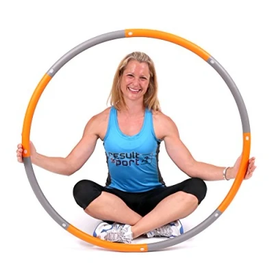Afbeelding van ResultSports® met schuimbeklede Level 2 Hula Hoop banden voor fitnessoefeningen, een gewicht van 1,5 kg (3,30 lb) en 100 cm breed