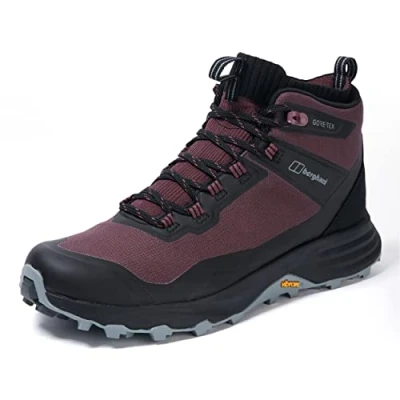 Afbeelding van Berghaus Vrouwen VC22 Multisport Gore Tex Waterdichte Stof Mid Walking Wandelschoenen, Wijn Zwart, 38 EU