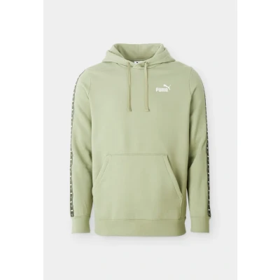 Afbeelding van Puma ess tape hoodie fl in de kleur groen.