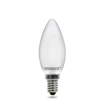 Afbeelding van E14 LED Filament Kaarslamp 2W warm Wit Dimbaar Mat 2200K (Extra wit)