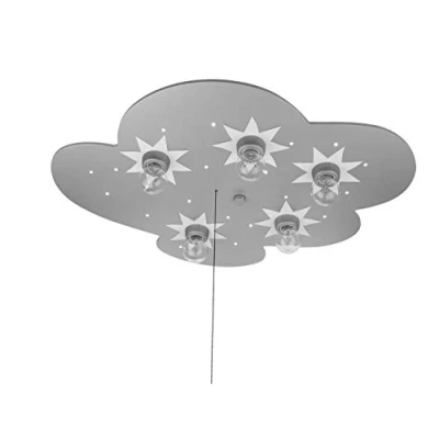 Afbeelding van niermann Plafondlamp Wolk titanium wolk, met sterretjes (1 stuk)