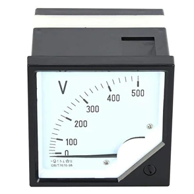 Afbeelding van Analoge Mini Voltmeter, Vierkante Paneel Spanningsmeter, Ac 0 500v Spanningstester Voor Elektronische Controle units